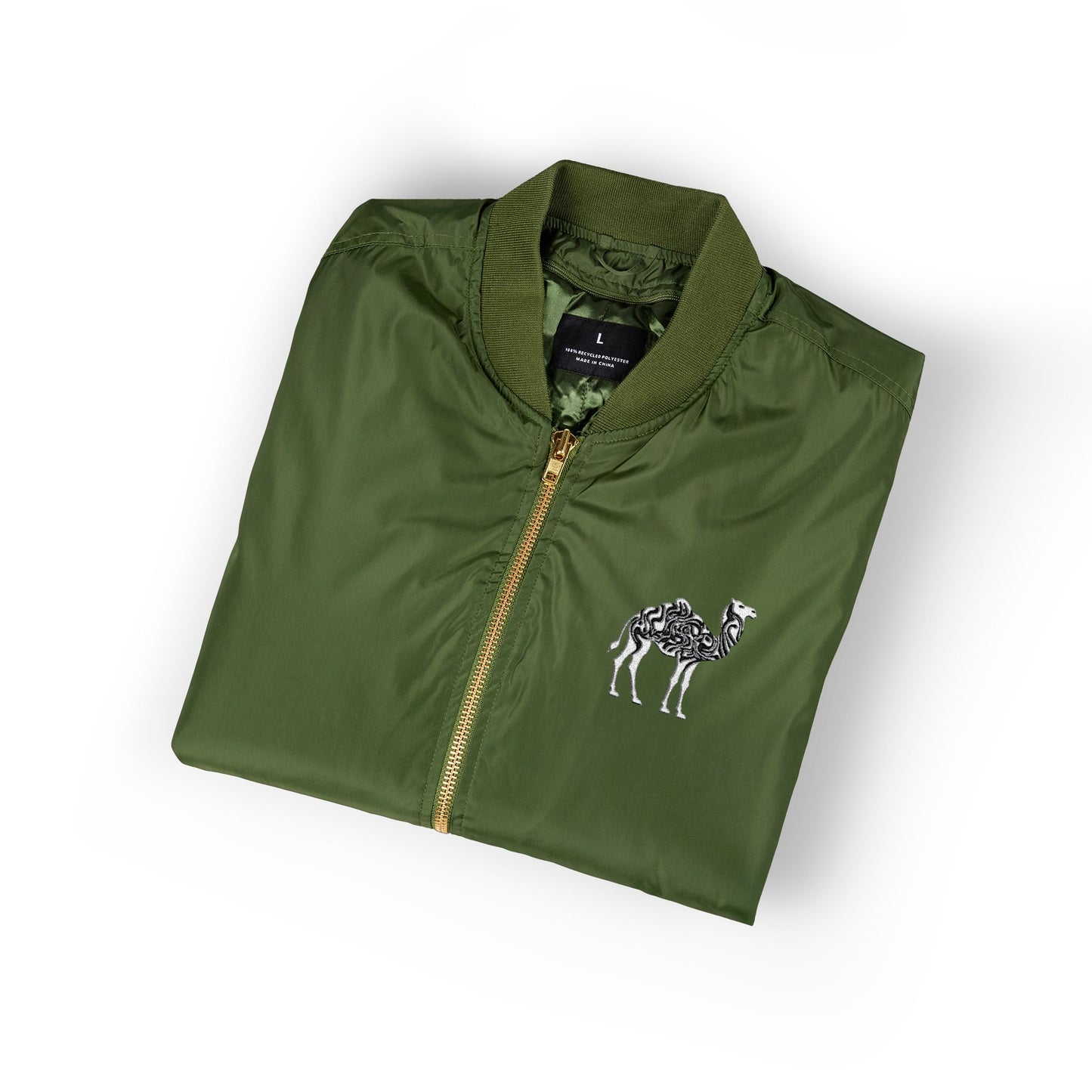 Recycled Bomber Jacket with Embroidery