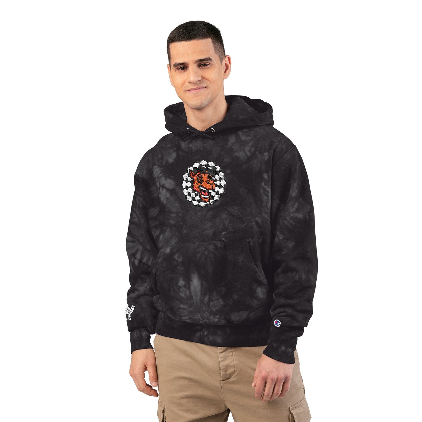 Tie-Dye Hoodie Camel Logo