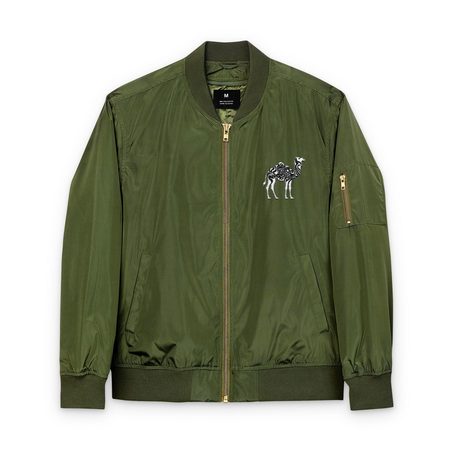 Recycled Bomber Jacket with Embroidery