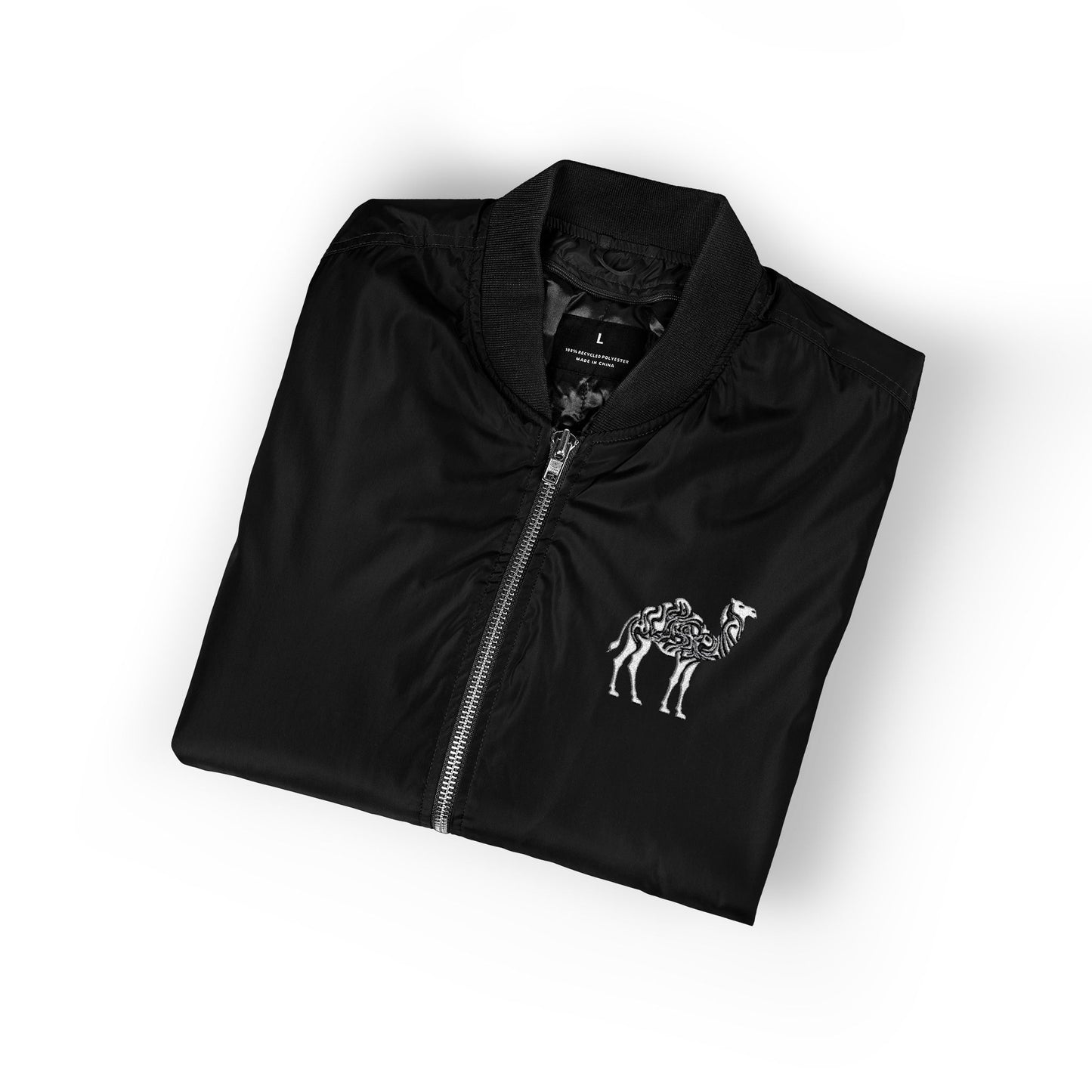 Recycled Bomber Jacket with Embroidery
